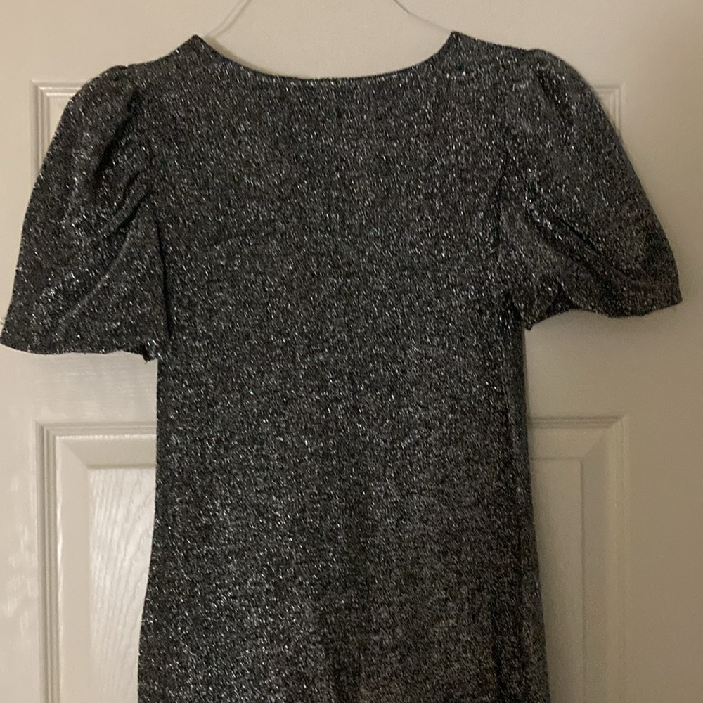 Sz Medium, Silver-Shimmer party dress